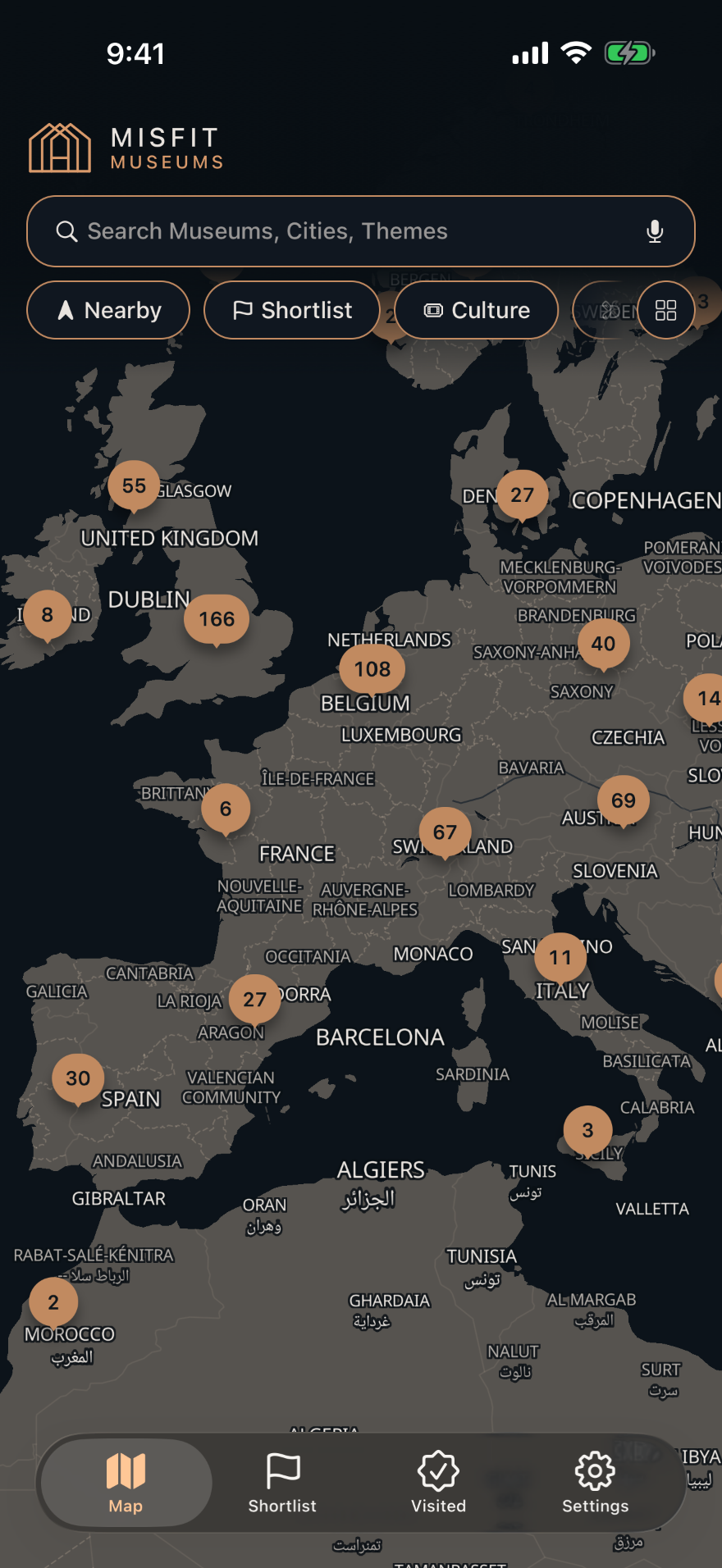 The DarkStops map, place pins across South Wales and the West Country